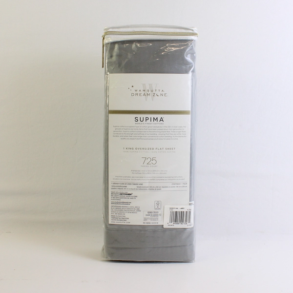 Wamsutta Dream Zone 725-Thread-Count King Oversized Flat Sheet Gray