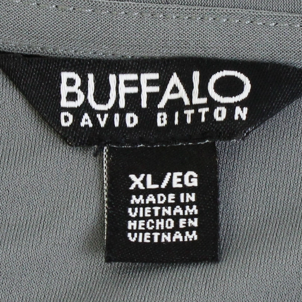 Buffalo David Bitton Women's XL Dark Silver V Neck Cap Sleeve Blouse