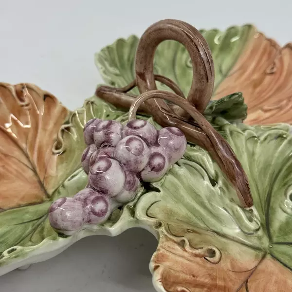 GBC Italy 3 Section Grape Leaf Serving Dish