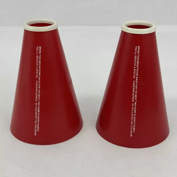 Set of 2 Vintage 1980s Portland Trailblazers Basketball Cheering Megaphone