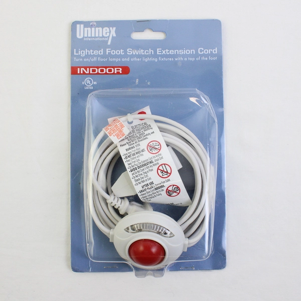 Uninex Lighted Foot Switch Extension Cord