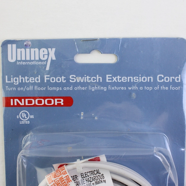 Uninex Lighted Foot Switch Extension Cord