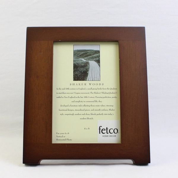 Shaker Woods Fetco Wooden Picture Frame Top Holds 4" X 6"