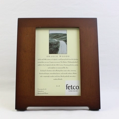 Shaker Woods Fetco Wooden Picture Frame Top Holds 4" X 6"