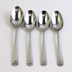 Lot Of 4 Lenox Metropolitan (Stainless) Flatware 3 Teaspoons 1 Oval Soup Spoon