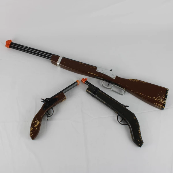 Set of 3 Parris Toys Pirate Frontier Double Barrel & Rifle Replica Guns Preowned