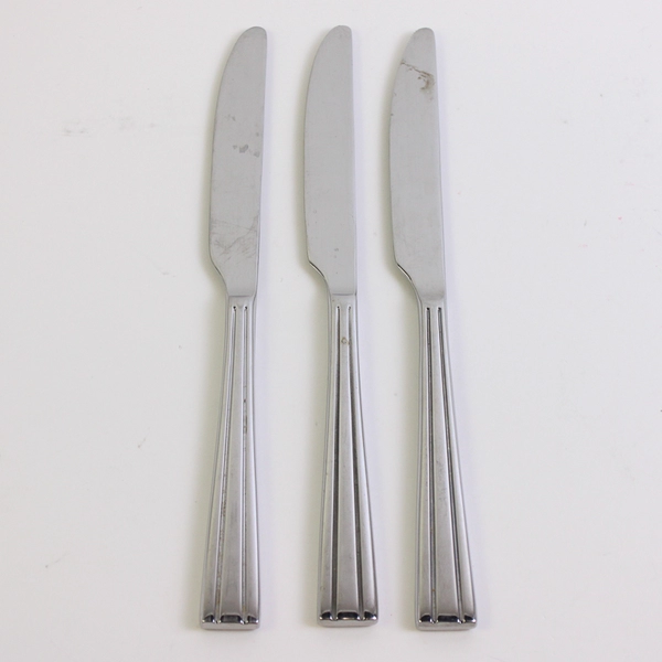 Lot Of 3 Oneida Silver Aldwych (Stainless) Flatware Solid Dinner Knive 9.5" Long
