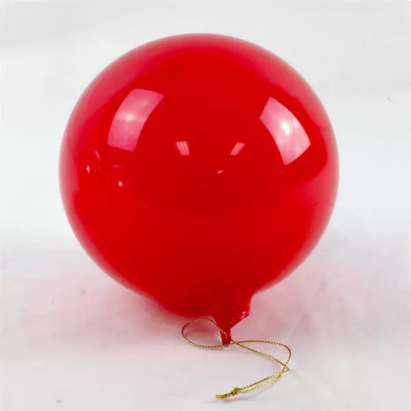 Four 5 Inch Shatterproof Ball Christmas Ornaments Red And Opalescent White