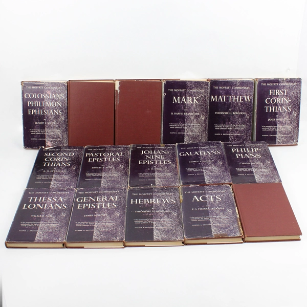 Lot of 16 Vintage The Moffatt New Testament Commentary Hardcover Books 1950s