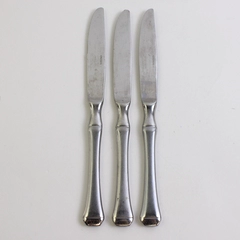 Lot Of 3 Oneida Silver Obsidian (Stainless) Flatware Dinner Knives 9.5" Long