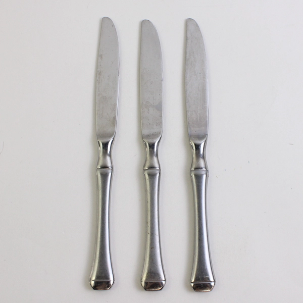 Lot Of 3 Oneida Silver Obsidian (Stainless) Flatware Dinner Knives 9.5" Long
