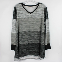 LuLaRoe Women's S Gray Long Sleeve V-Neck Shirt