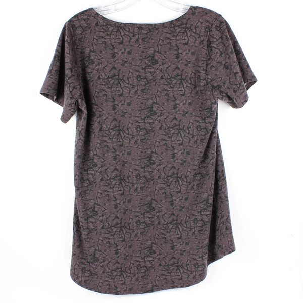 LuLaRoe Brown Patterned Short Sleeve Shirt Women's Size Small