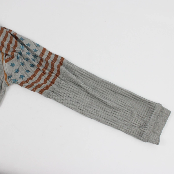 POL Women's M Gray Waffle Knit Long Sleeve Shirt