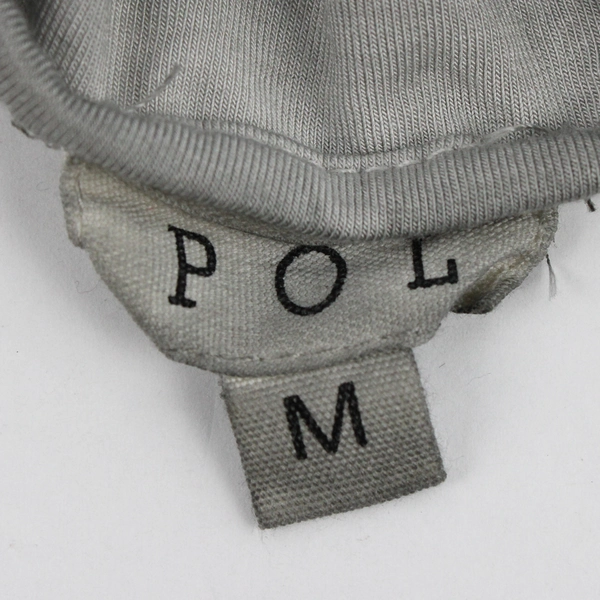 POL Women's M Gray Waffle Knit Long Sleeve Shirt