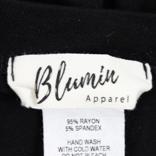 Blumin Women's L Black with Decorative Long Sleeve Blouse