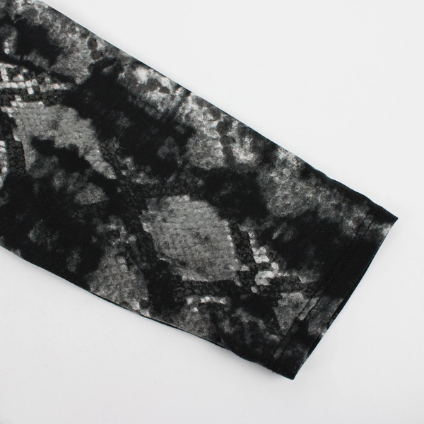 LuLaRoe Women's L Black and Grey Snakeskin Pattern Long Sleeve