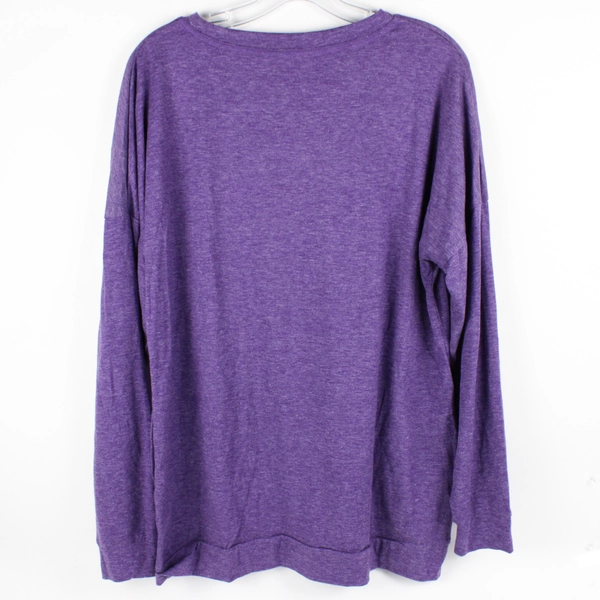 Unbranded Women's L Purple Heather Workout Long Sleeve Shirt