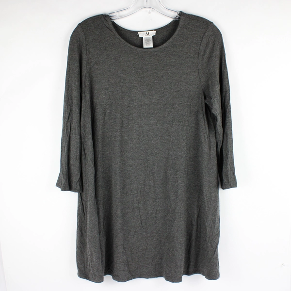 My Amelia James Women's L Heather Gray 3/4 Sleeve Shirt