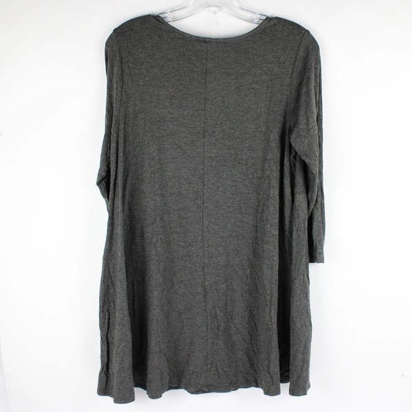 My Amelia James Women's L Heather Gray 3/4 Sleeve Shirt