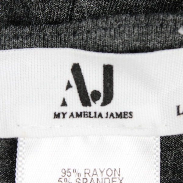 My Amelia James Women's L Heather Gray 3/4 Sleeve Shirt