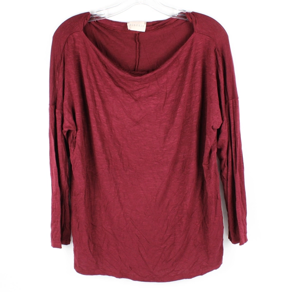 Ninexis Women's L Plum Stretchy Soft 3/4 Sleeve Blouse