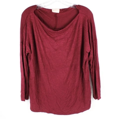 Ninexis Women's L Plum Stretchy Soft 3/4 Sleeve Blouse