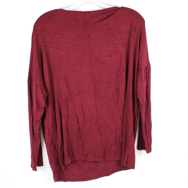 Ninexis Women's L Plum Stretchy Soft 3/4 Sleeve Blouse