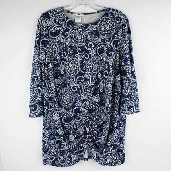 My Amelia James Blue Paisley Blouse Women's Size Medium