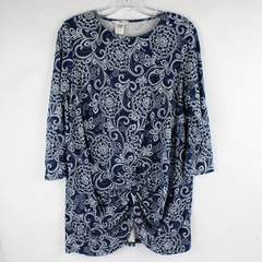 My Amelia James Blue Paisley Blouse Women's Size Medium