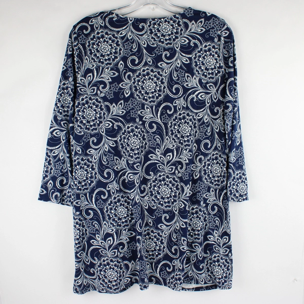 My Amelia James Blue Paisley Blouse Women's Size Medium