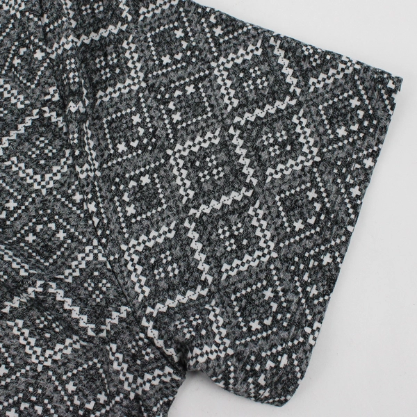 LuLaRoe Women's S Gray Geometric Patterned Short Sleeve T-Shirt