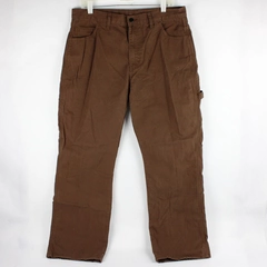 Dickies Men's 34x30 Brown Carpenter Pants 6-Pocket with Hammer Loop