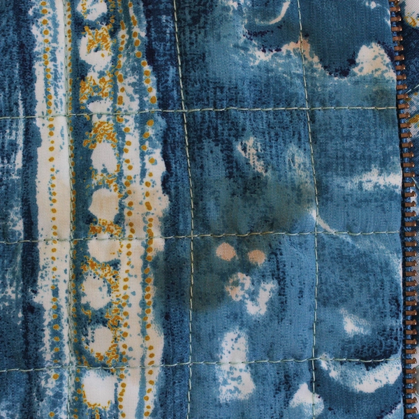 VTG Popovitch & Company Blue and Yellow Full-Zip Jacket Women's Size XL