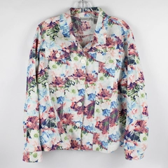 Draper's & Damon's Multicolor Palm Leaf Button-Up Women's XL