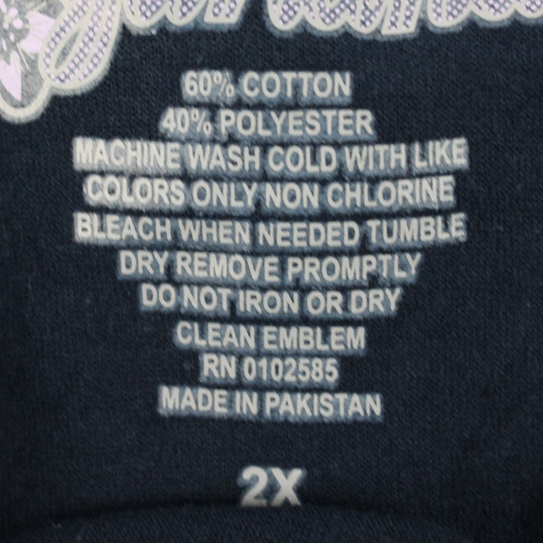 Garland Navy Blue Short-Sleeve Crew Neck T-Shirt Women's 2X