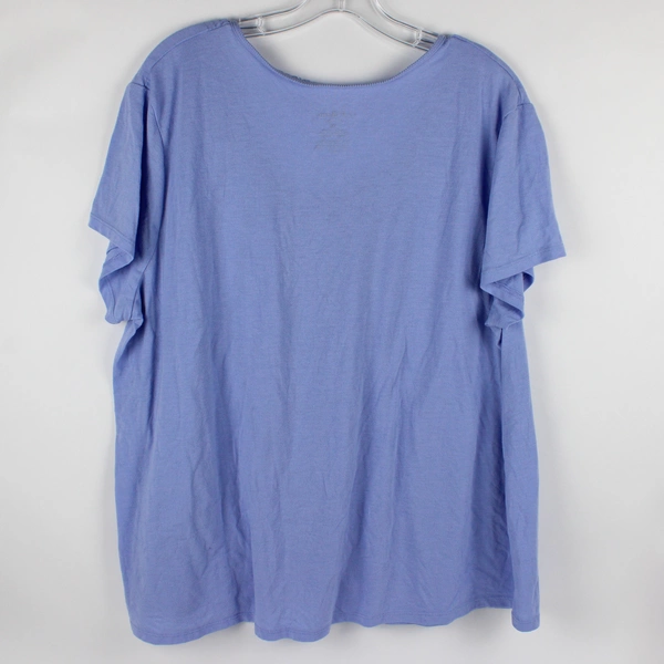 Croft & Barrow Lavender Purple Short-Sleeve Button-Up Pajama Top Women's 3X