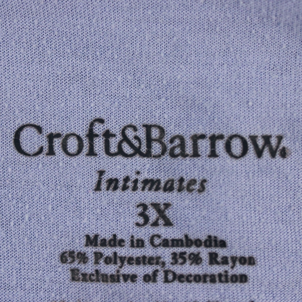 Croft & Barrow Lavender Purple Short-Sleeve Button-Up Pajama Top Women's 3X