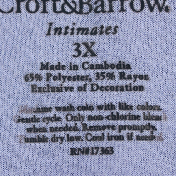 Croft & Barrow Lavender Purple Short-Sleeve Button-Up Pajama Top Women's 3X