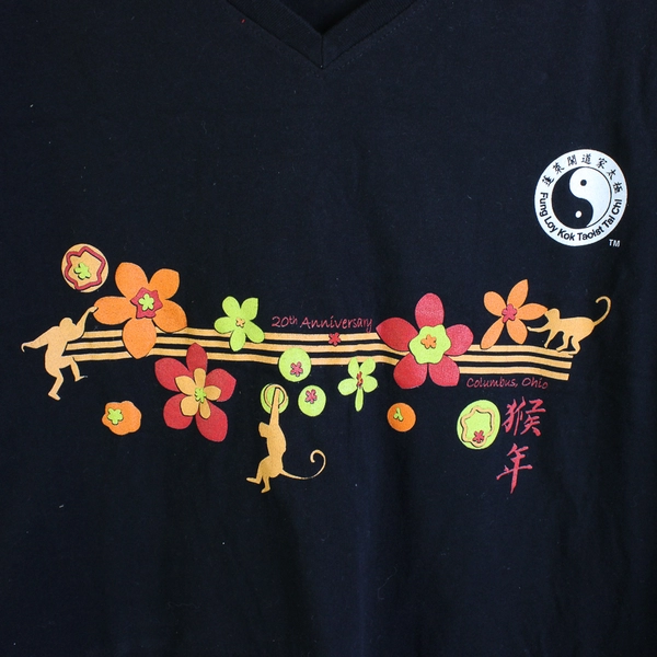 L. A. T Fung Loy Kok Taoist Tai Chi '20th Anniversary' Black Shirt Women's XL