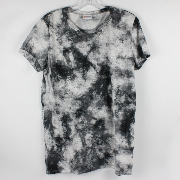 LueLaRoe White and Gray Splotched T-Shirt Women's Size Large