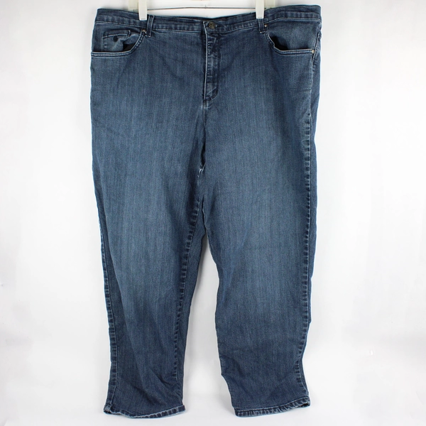 Gloria Vanderbilt Amanda Medium Wash Tapered Leg Jeans Women's Size 24W