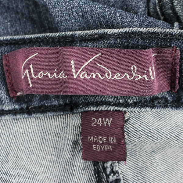Gloria Vanderbilt Amanda Medium Wash Tapered Leg Jeans Women's Size 24W