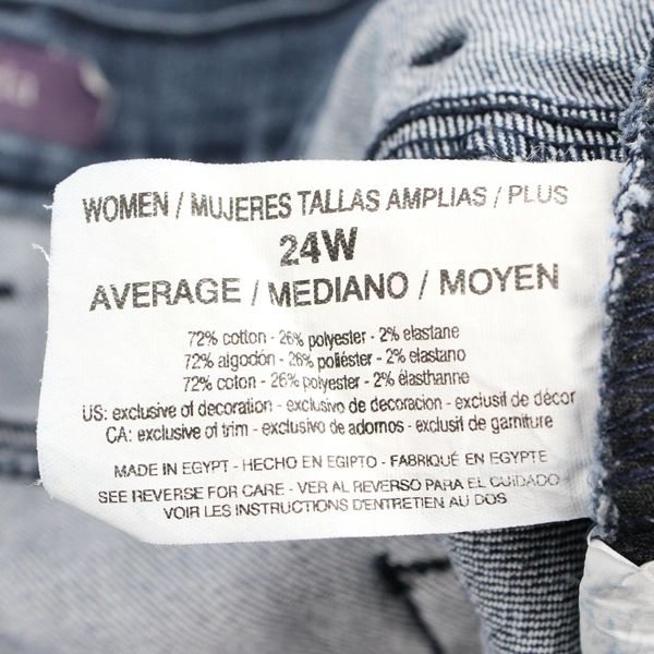 Gloria Vanderbilt Amanda Medium Wash Tapered Leg Jeans Women's Size 24W