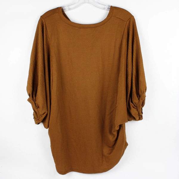 LuLaRoe Brown V-Neck Top Women's Size Small