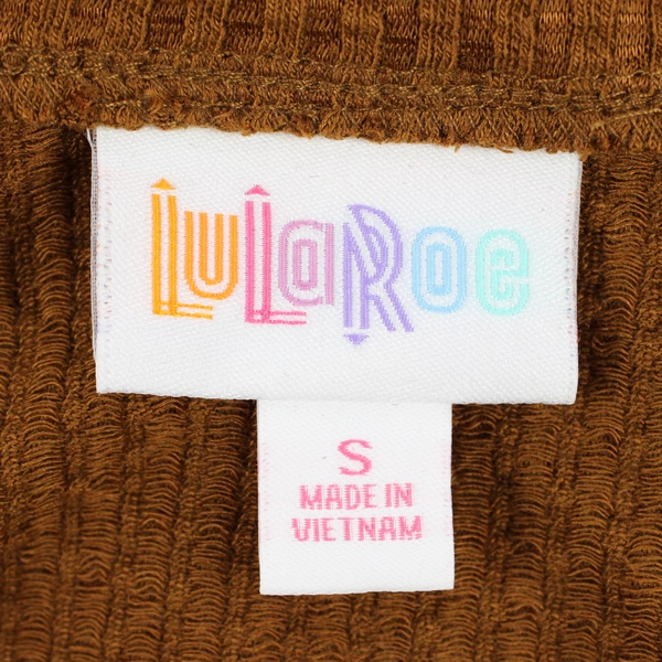 LuLaRoe Brown V-Neck Top Women's Size Small