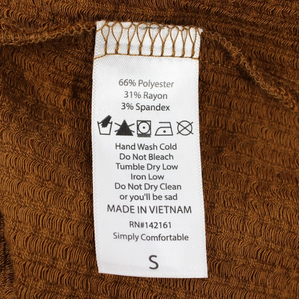 LuLaRoe Brown V-Neck Top Women's Size Small