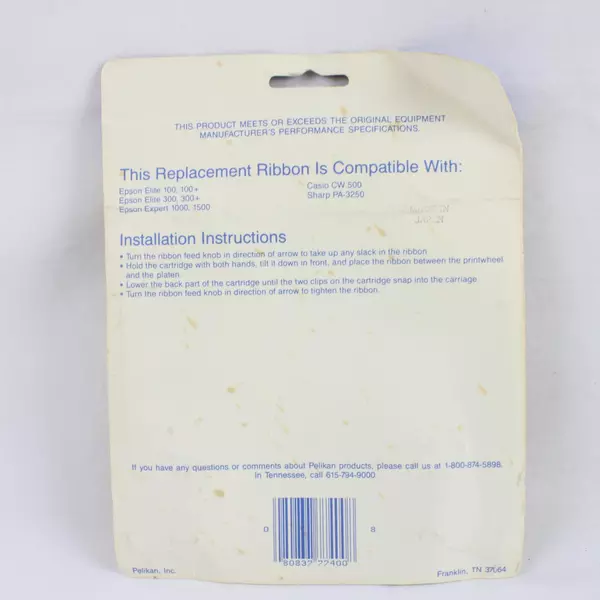 Pelikan Black Correctable Cartridge Ribbon for Epson Elite 100/300 ZZ74