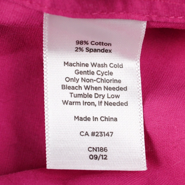 Talbots Fuchsia Pink Wrinkle-Resistant Button-Up Women's Size 14