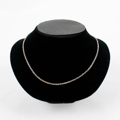 925 Sterling Silver Twisted Rope Chain Necklace From Italy 15 inch